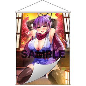 音声付きめくれるタペストリー くノ一学園のウラオモテ 紫の巻